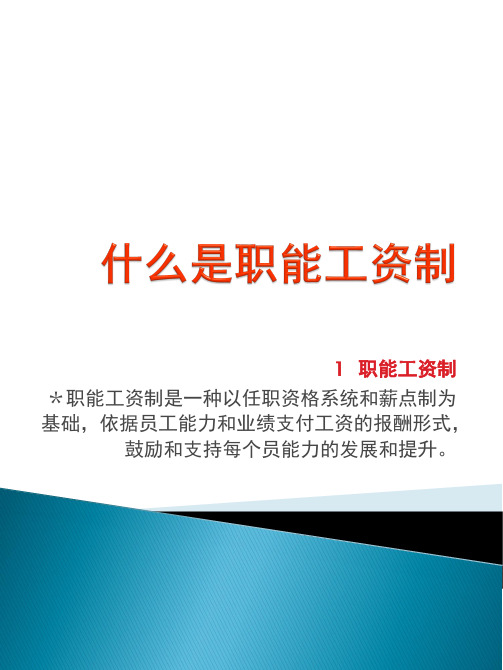 什么是职能工资制