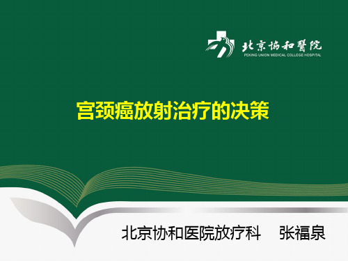 宫颈癌放射治疗的决策PPT课件