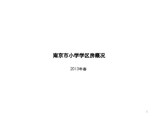 南京小学学区房概况ppt课件