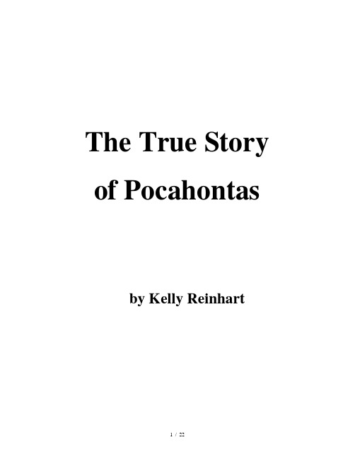 【英语读物】The True Story of Pocahontas (风中奇缘)