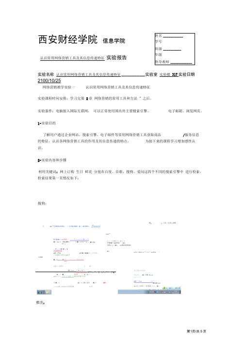 完整版网络营销实验报告一