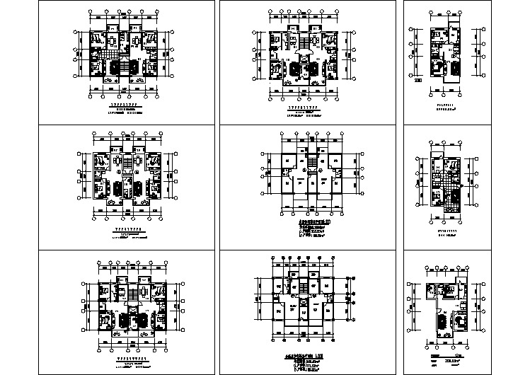 某地区多层住宅设计方案图纸(共9张)