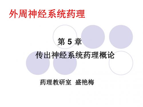 第五章 传出神经药物药理概论(1)