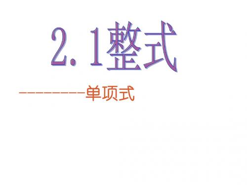 人教版七年级上册2.1整式课件(30张PPT)