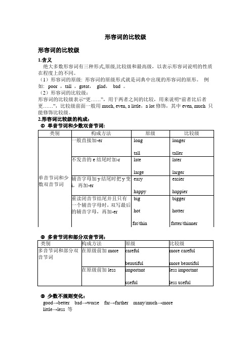 (完整版)形容词的比较级(2)