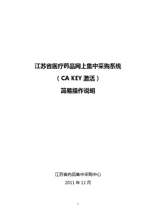 CA-激活操作手册