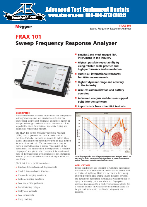 FRAX 101 Sweep Frequency Response Analyzer 用户手册说明书