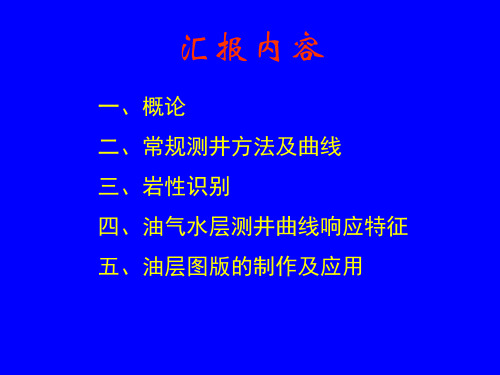 常规测井资料解释评价