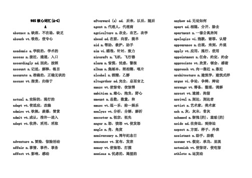 高考985 核心词汇