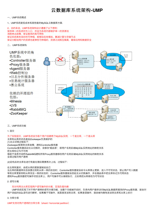 云数据库系统架构-UMP