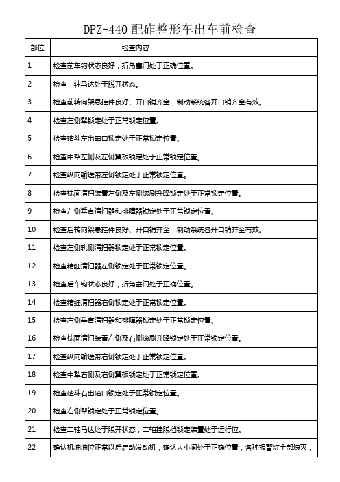 DPZ-440配砟整形车四检制