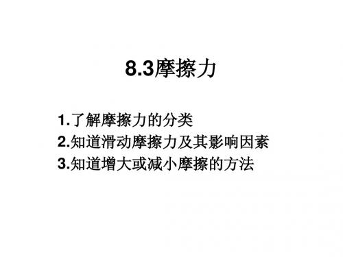 8.3 摩擦力课件