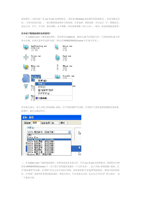 鼠标指针有哪些格式？在Windows下如何更换鼠标指针？