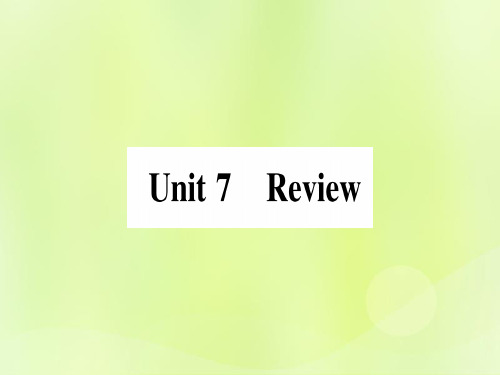 七年级英语上册 Unit 7 Days and Months Review课件 (新版)冀教版