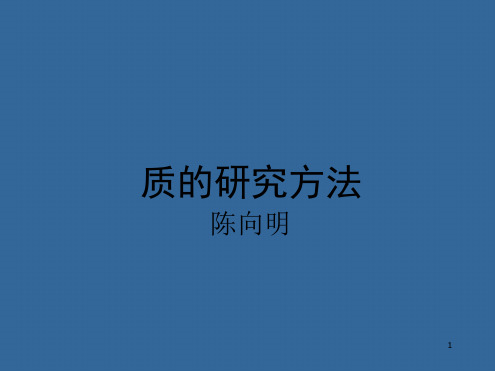 质的研究方法陈向明课件