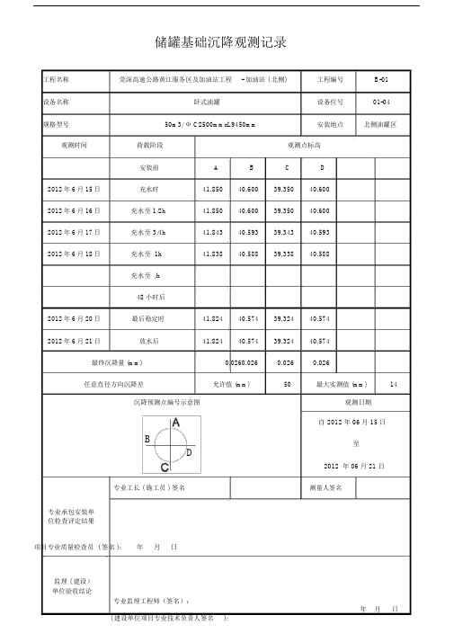 储罐基础沉降观测记录范文.doc