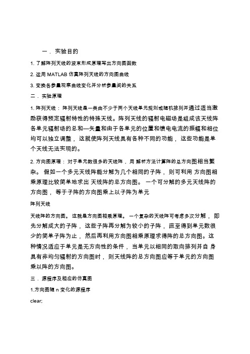 阵列天线方向图及其MATLAB仿真学习总结