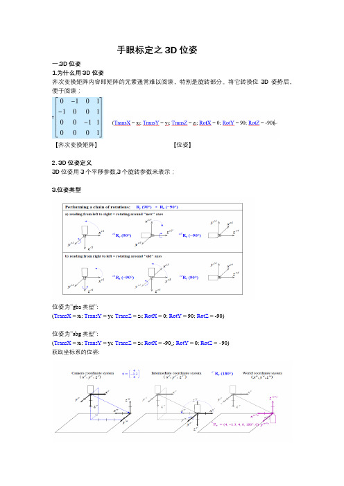 手眼标定之3D位姿