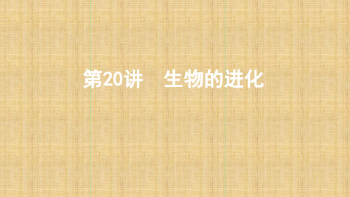 浙江选考2020版高考生物一轮复习第20讲生物的进化名师课件