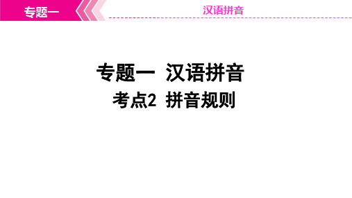 小升初总复习《拼音规则》课件-2021-2022学年语文六年级下册(含答案)