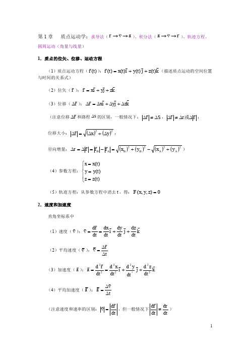 大学物理知识点