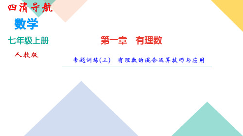 人教版七年级数学上册第一章 专题训练(三) 有理数的混合运算技巧与应用