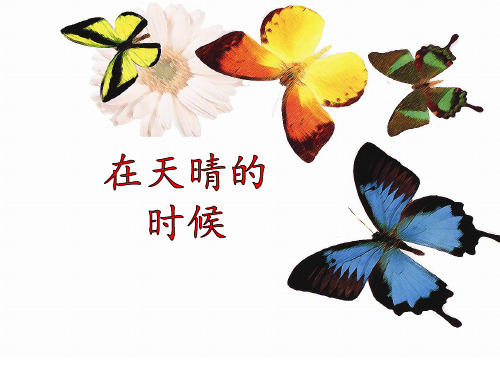1,在天晴了的时候 课件