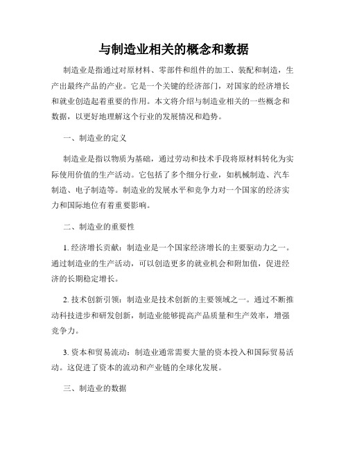 与制造业相关的概念和数据