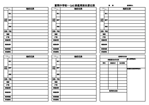 值周班长记录(1)