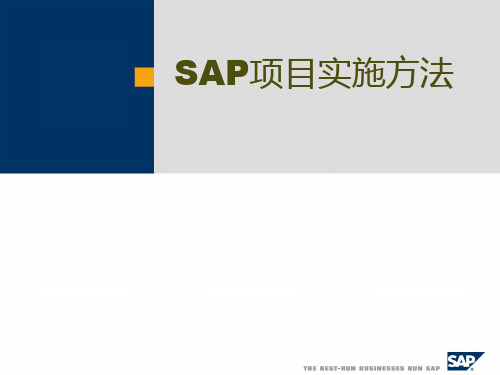 SAP项目实施方法(共32张PPT)