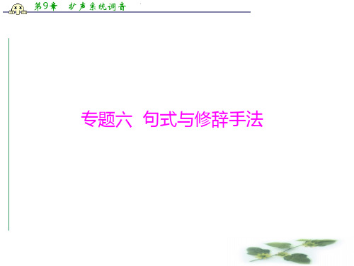 南方新高考一轮复习课件：第一部分 专题六 句式与修辞手法