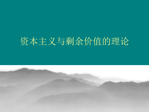 资本主义与剩余价值的理论