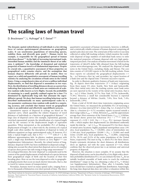 The scaling laws of human travel