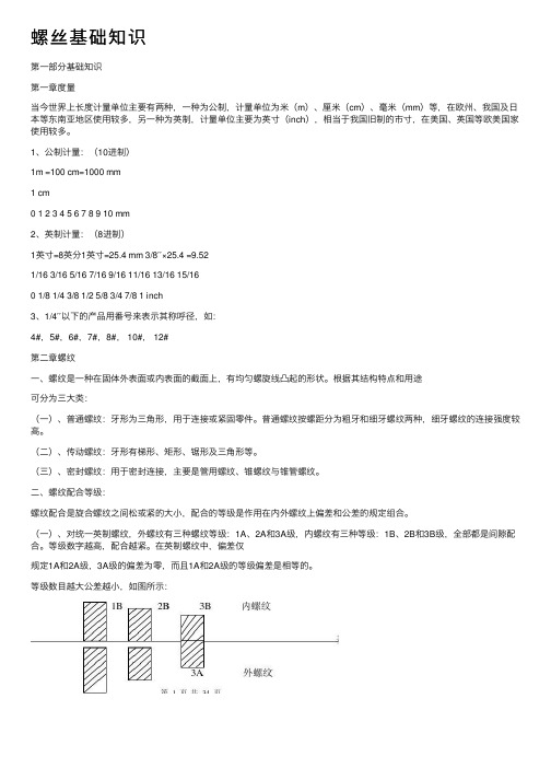 螺丝基础知识