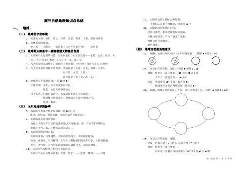 自然地理复习提纲