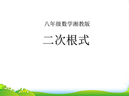 湘教八年级数学上册《 5.1 二次根式》课件