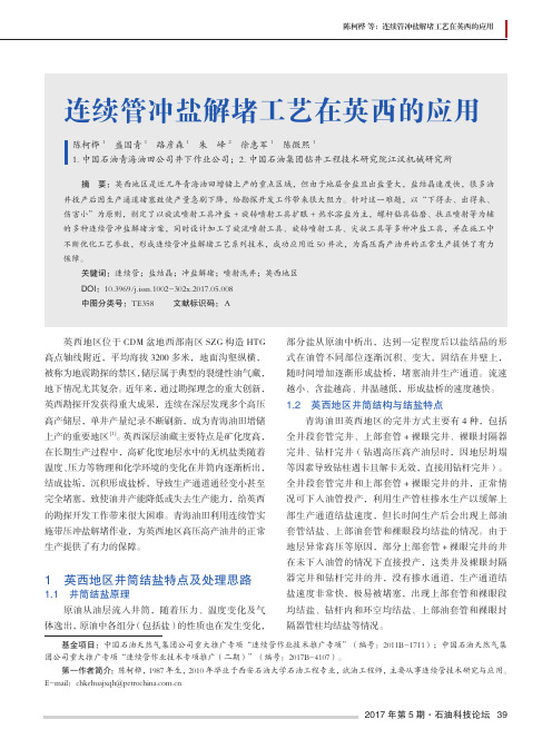 连续管冲盐解堵工艺在英西的应用
