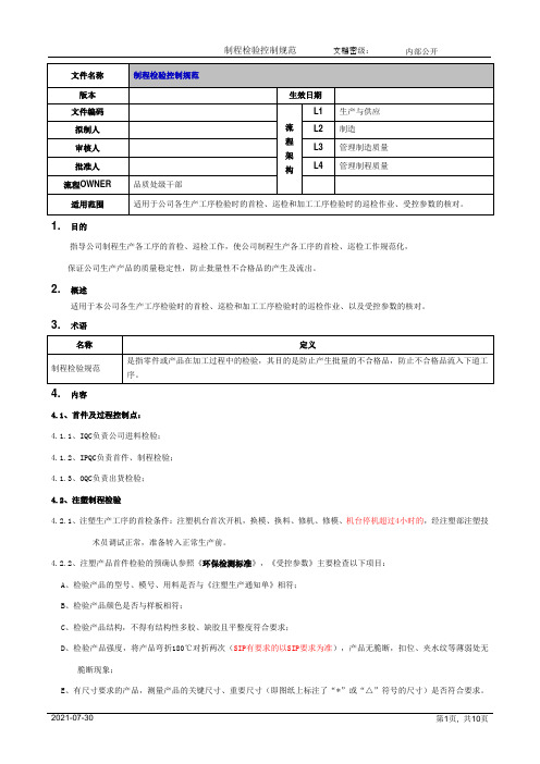 制程检验控制规范[模板]