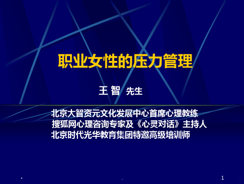 职业女性解压方略PPT课件