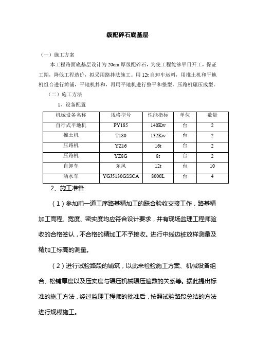 级配碎石底基层