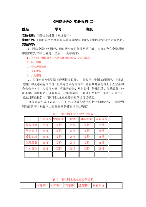 网络金融-实验二