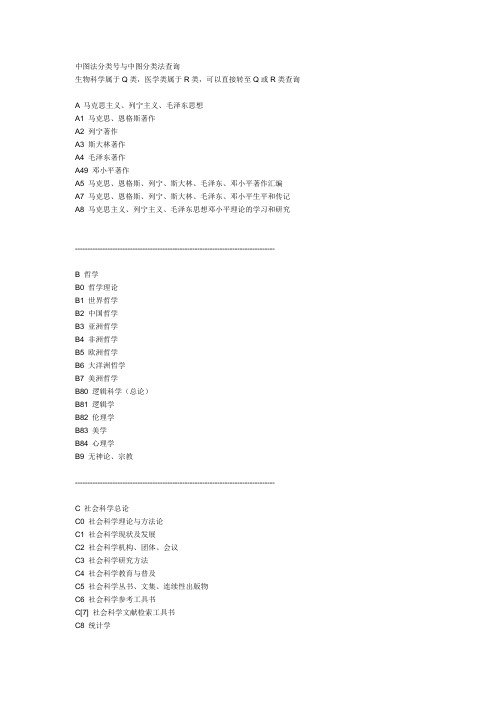 中图法分类号与中图分类法查询