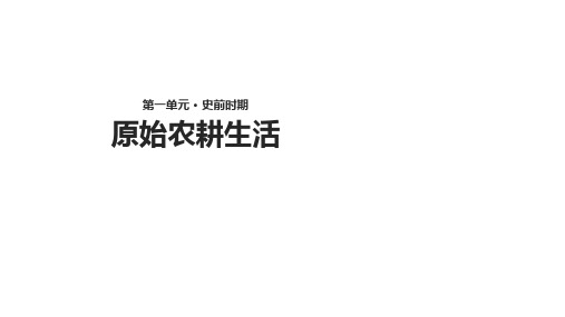 川教版七年级上册历史课件：2《原始农耕生活》 (共46张PPT)