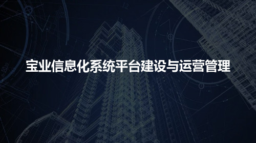 宝业信息化系统平台建设与运营管理
