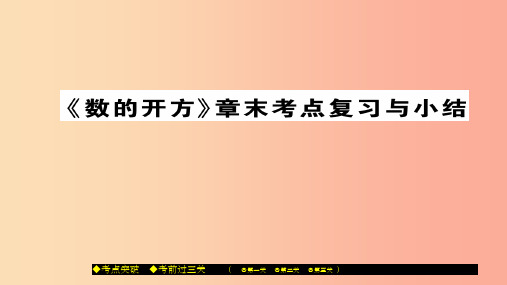 八年级数学上册 第十一章 数的开方章节复习与小结课件 (新版)华东师大版