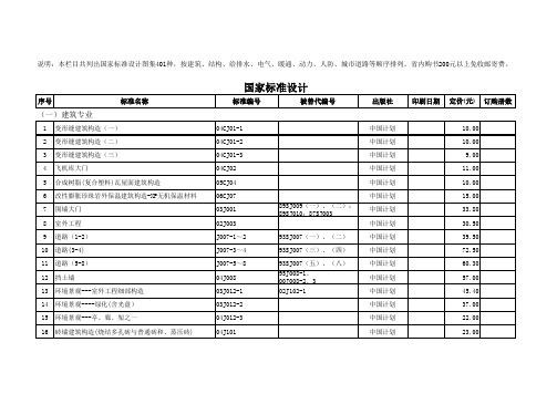 国家标准设计图集