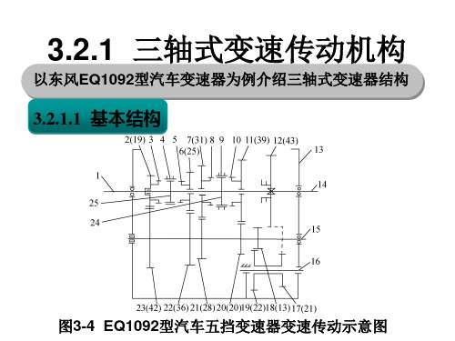 捷达五档手动变速器动力传递路线