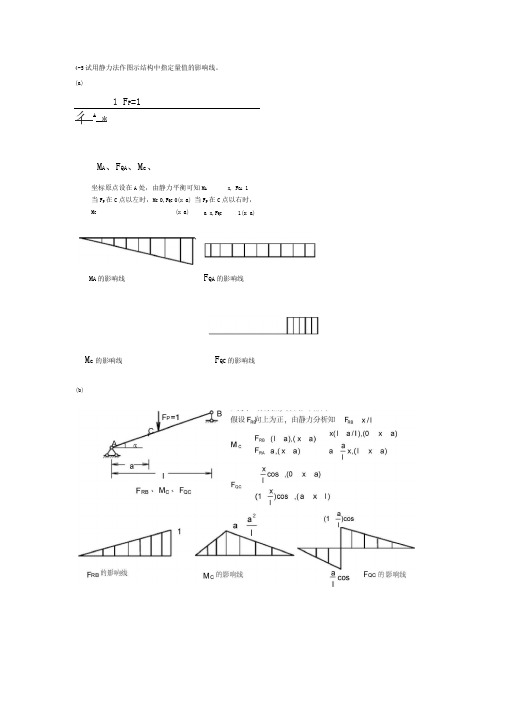 同济结构力学第四章习题解答(1)