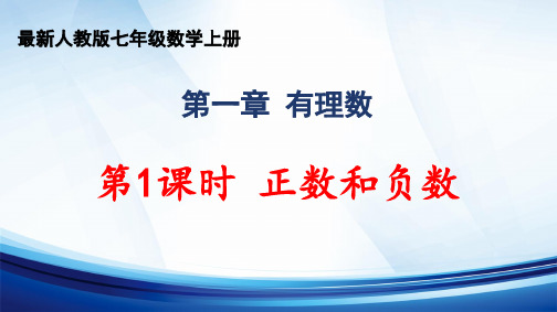 1.1 有理数 正数和负数 课件(共13张PPT)2024—2025学年七年级上学期数学人教版