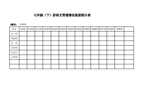 背诵情况检查统计表